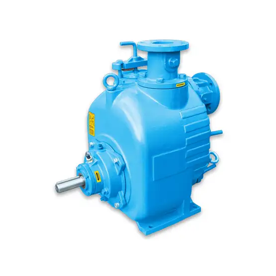 Vista posterior de la bomba autocebante tragasólidos modelo SH3-U de Barmesa Pumps